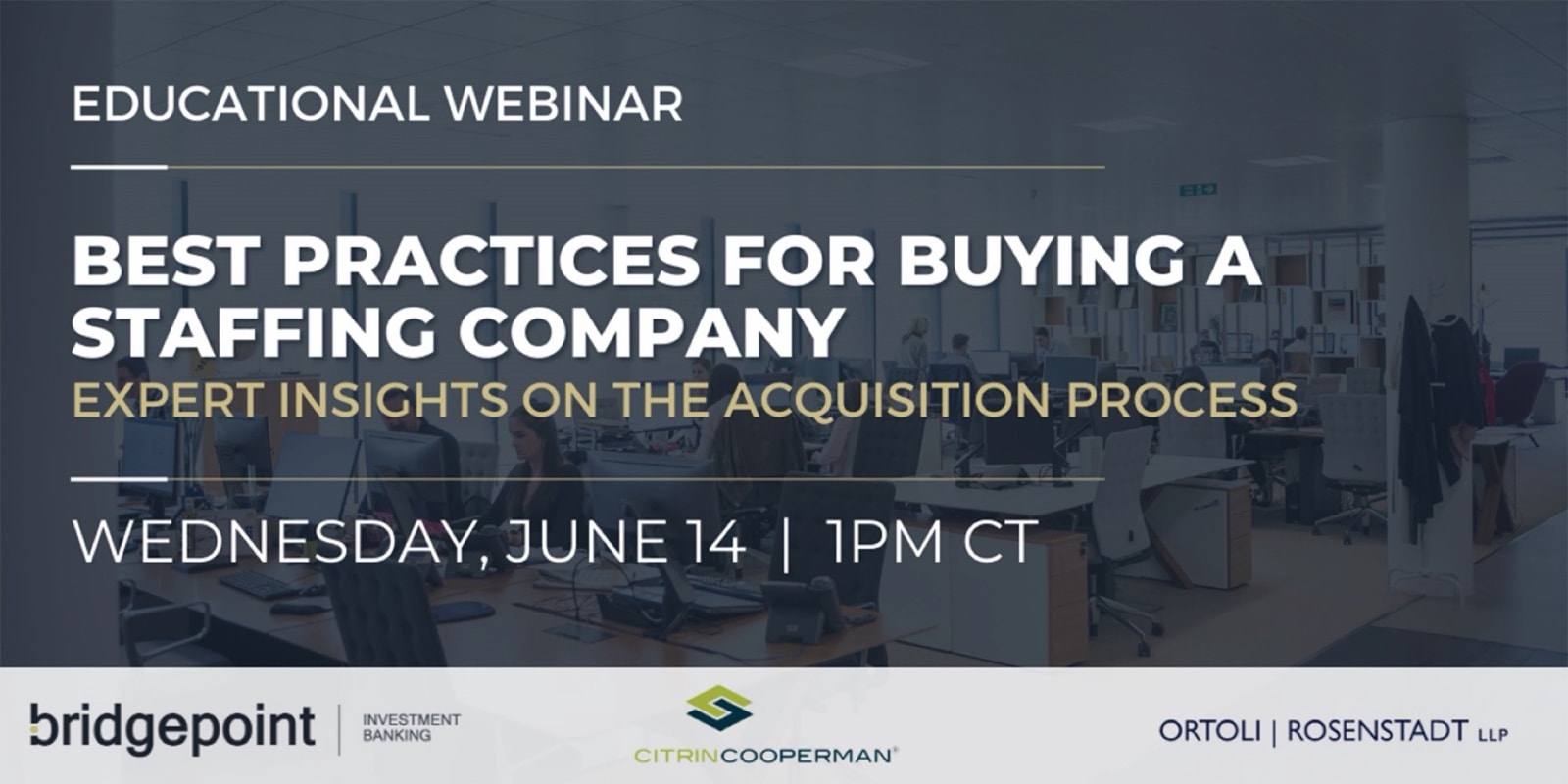 Webinar: Best Practices for Buying a Staffing Company